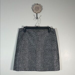 Women LOFT Petite 10 Textured Black & Gray Skirt